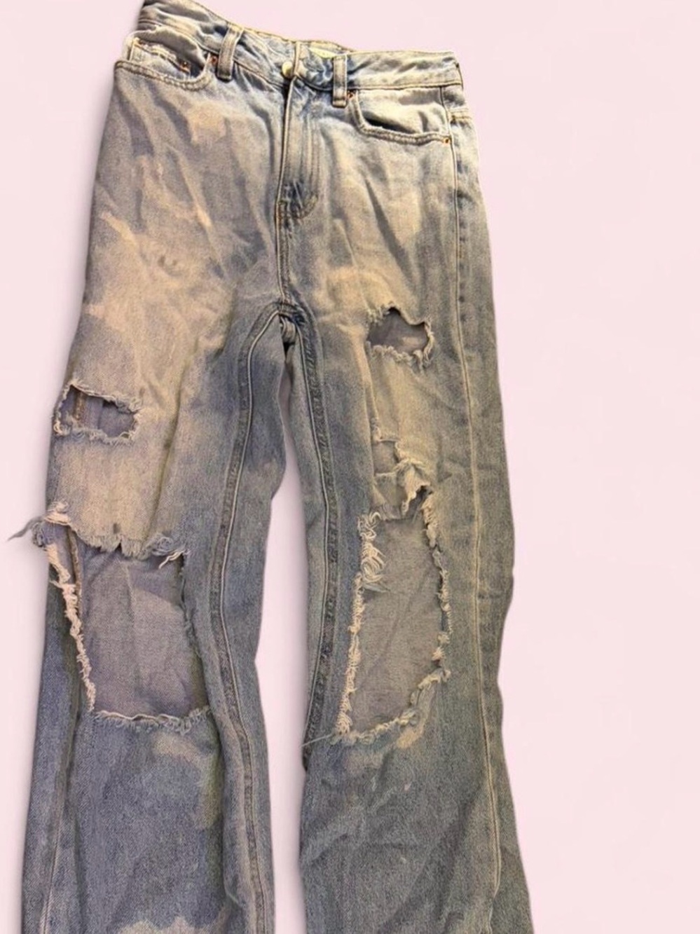 PacSun Light Blue Ripped Flare Jeans